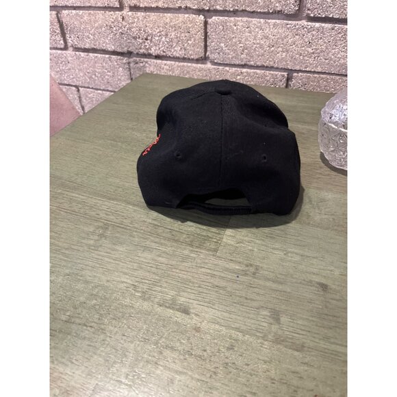 New York Mets Black Baseball Cap With Red Embroidered Logo Adjustable Fit 90% Ac - Picture 4 of 6